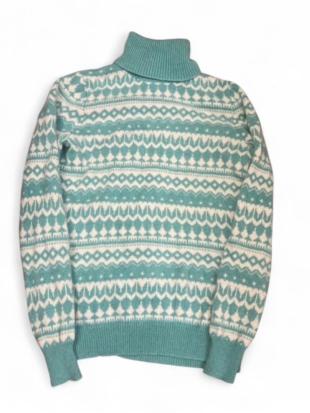 Rare Vineyard Vines 100% Cashmere Turtleneck Sweater 2013 Fair Isle Size M
